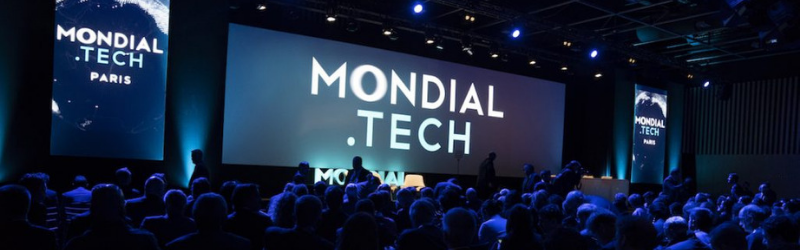 mondial tech écran avec nom du salon